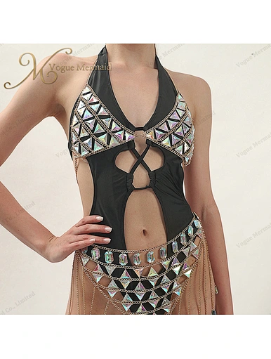 rhinestone body chain
